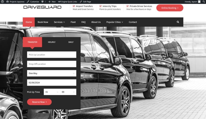 Building a Top-Notch Car Rental and Chauffeur Service Website for Driveguard