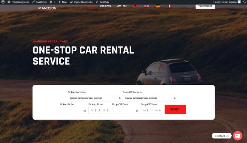 Enhanced WordPress Development for Mandson Rental Cars